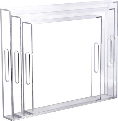 16x12x2inch 5mm PMMA Gegoten Douaneplexiglas Duidelijk Acryltray with handles