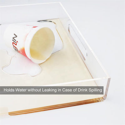 Acryl de Vervaardigings Acrylperspex Tray With Handles van de plexiglas Duidelijk Douane