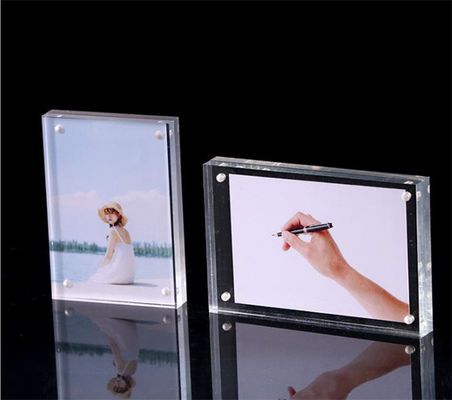 Transparant Crystal Custom Acrylic Fabrication 20mm Acrylfotokader