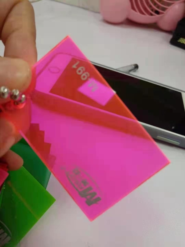 Kleur 3mm 5mm Heet roze de kleuren Acrylblad van de Verkoop Acrylplaat