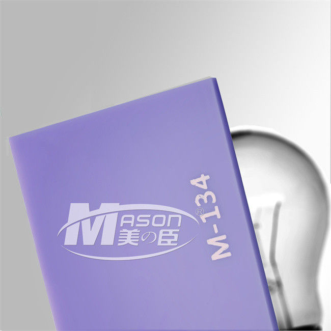 Het lichtgevende Kleurrijke Matt Frosted Sign Cast Acrylic PMMA Blad van Iridescen voor Geleid Licht