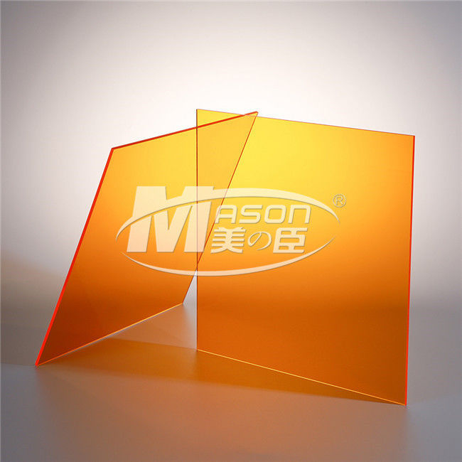 3mm Acryl Oranje van de het Perspex Plastic Raad van het Perspexblad Scherp het Bladplexiglas
